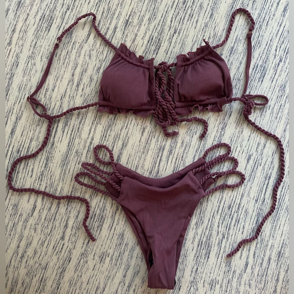 ZAFUL Maroon bikini sets❤️💜